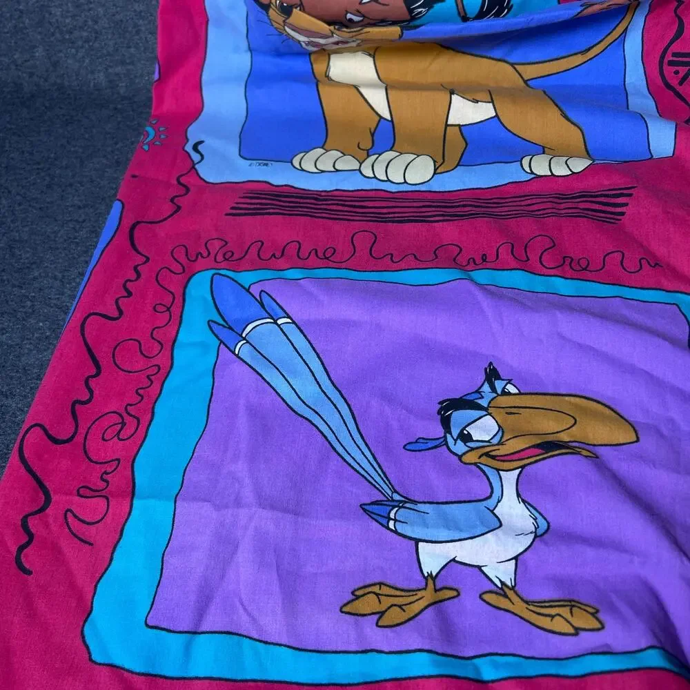 lion king twin flat sheet, disney, vintage, 90s